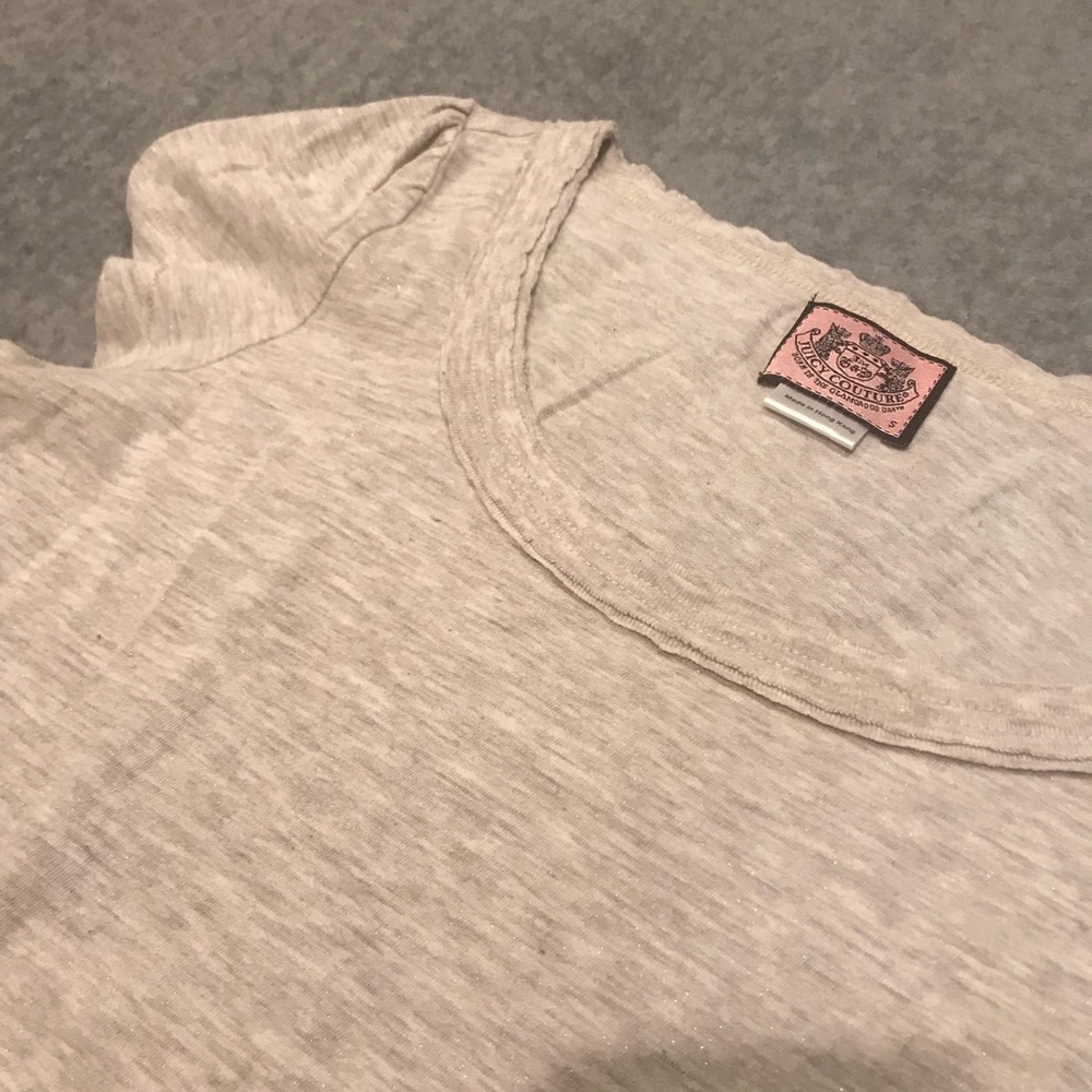 NWOT Juicy Couture shimmer tee - oatmeal heather